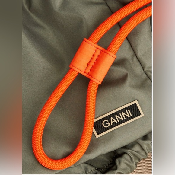 Ganni Recycled Tech Drawstring Tote Bag - Picture 3 of 3